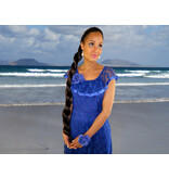 Blue Rose Hair Flower 2 x