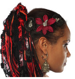 Goth Dragon Hair Flower Set