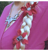 Wine Red Orchid Hair Flowers