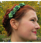 Green Rose Hair Flowers