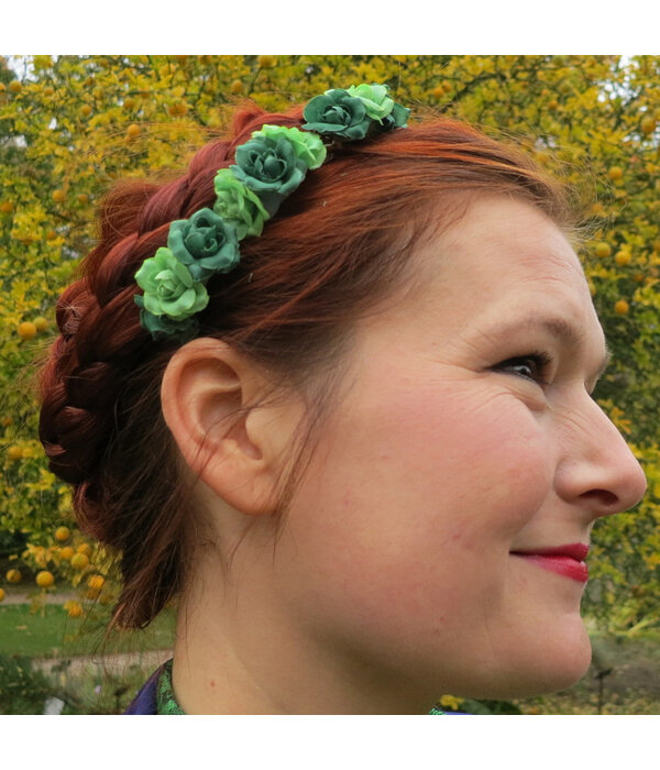 Green Rose Hair Flowers
