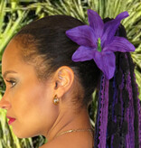 Purple Lily Hair Flower 2 x