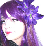 Purple Lily Hair Flower 2 x