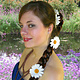 White Daisy Hair Flowers