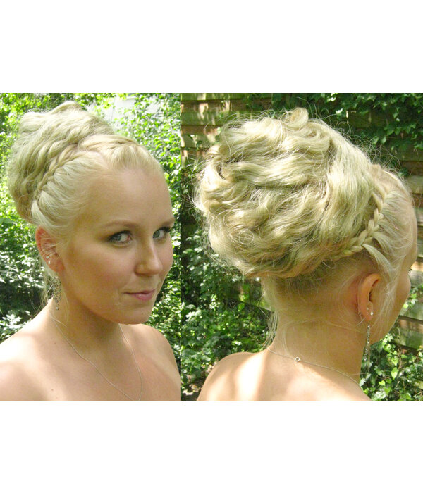 Messy Layered Updo Hair Bun L