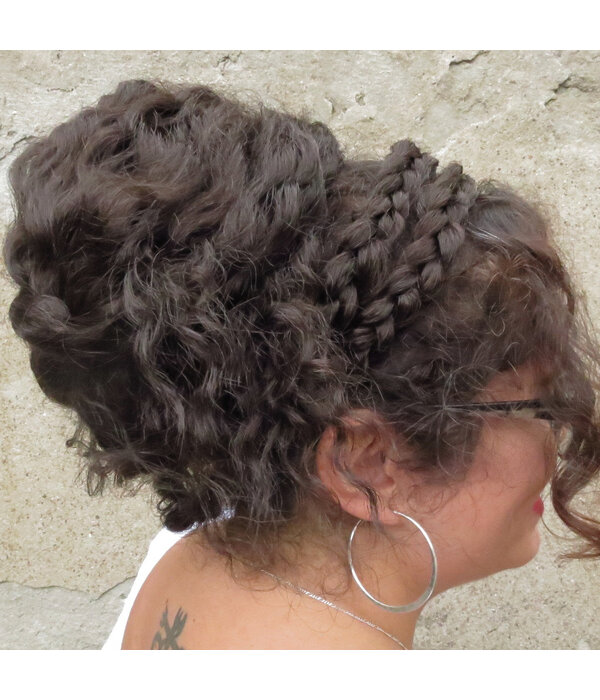 Messy Layered Updo Hair Bun L