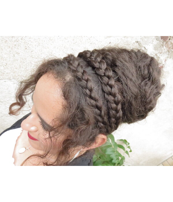 Messy Layered Updo Hair Bun L