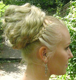 Messy Layered Updo Hair Bun L