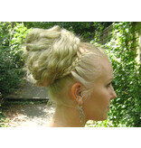 Messy Layered Updo Hair Bun L