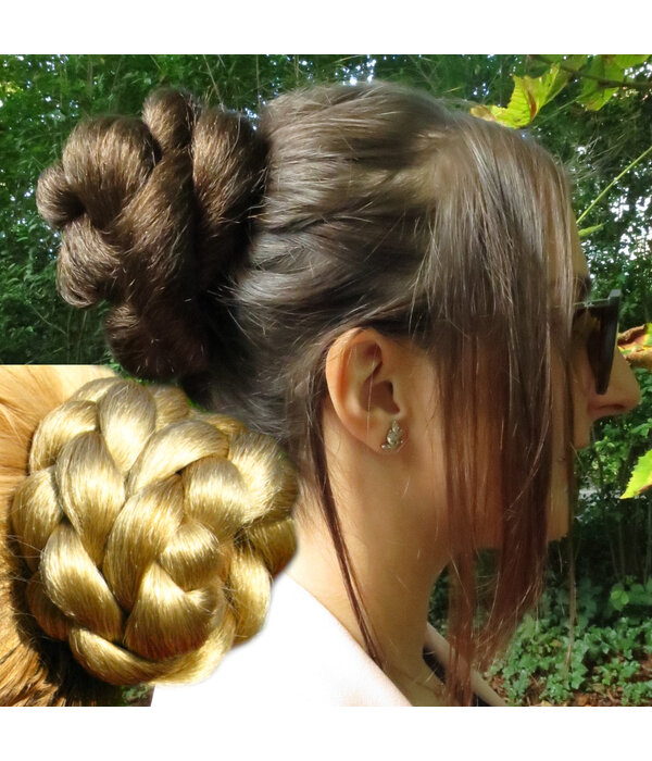 Rose Bun & Classic Braided Chignon S