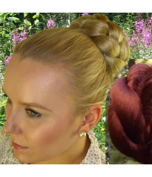 Braided Afro Chignon M & Rose Bun