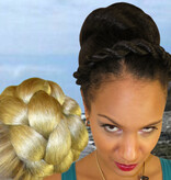 Afro Bun L, braided & twisted