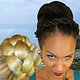 Afro Bun L, braided & twisted