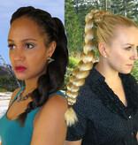 Afro Bun L, braided & twisted