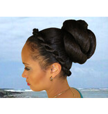 Afro Bun L, braided & twisted