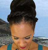 Afro Bun L, braided & twisted
