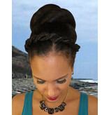 Afro Bun L, braided & twisted
