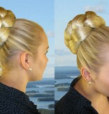 Afro Bun L, braided & twisted