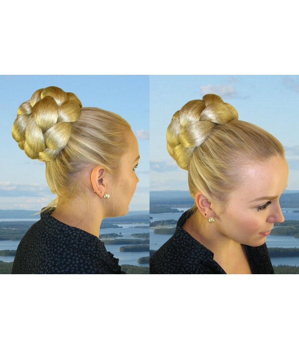 Afro Bun L, braided & twisted