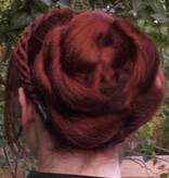 Braided Afro Chignon M & Rose Bun