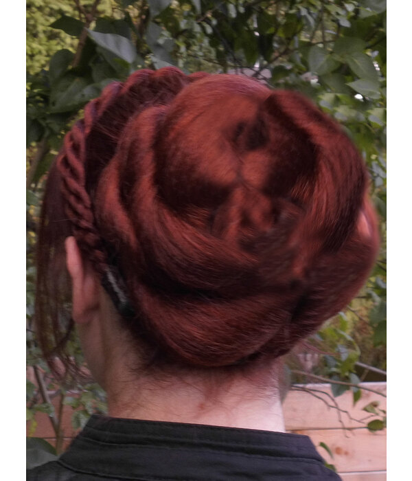 Braided Afro Chignon M & Rose Bun