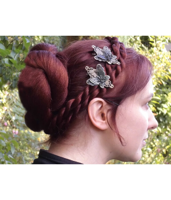 Braided Afro Chignon M & Rose Bun