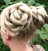 Twist Hair Buns, wavy hair, size S