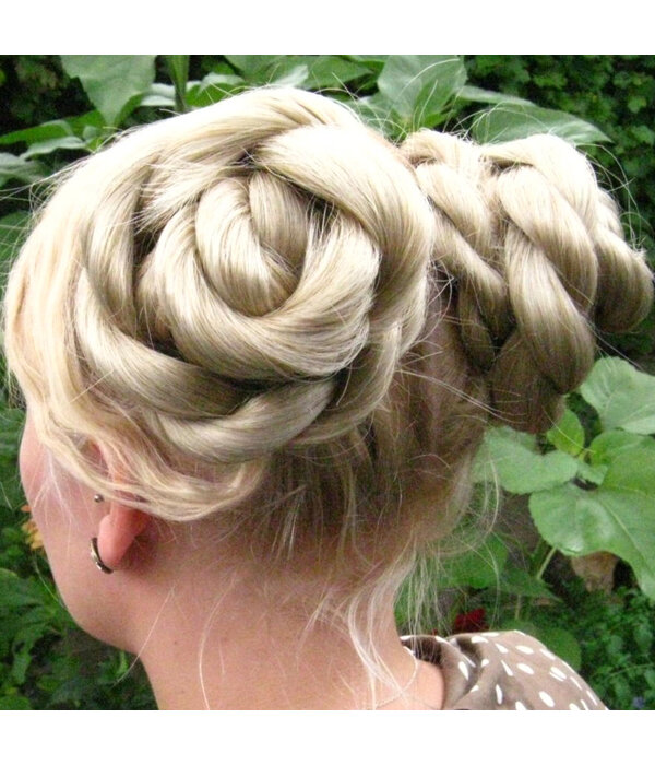 Twist Hair Buns, wavy hair, size S