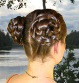Boho Hair Buns Topknots natural, size M
