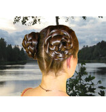 Boho Hair Buns Topknots natural, size M