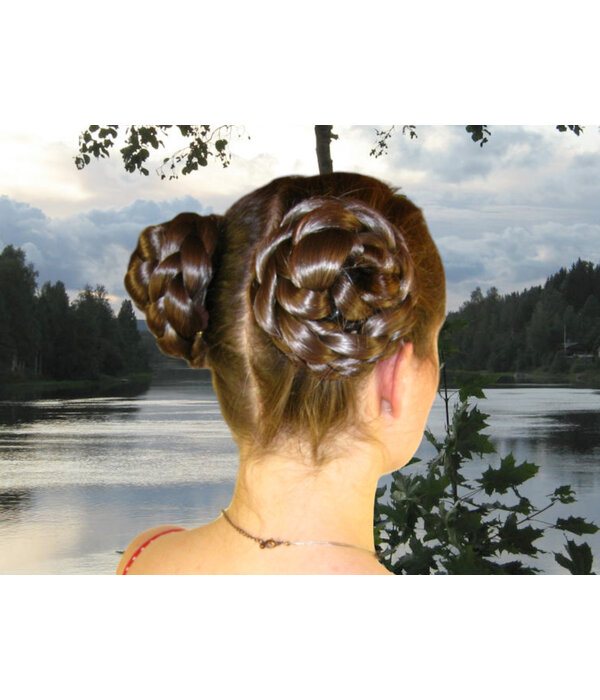 Boho Hair Buns Topknots natural, size M