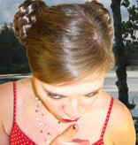 Boho Hair Buns Topknots natural, size M