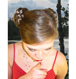 Boho Hair Buns Topknots natural, size M
