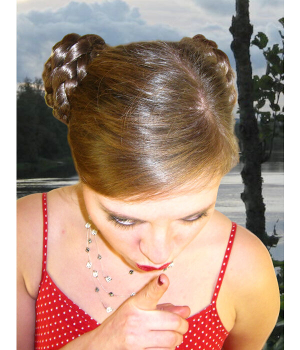 Boho Hair Buns Topknots natural, size M