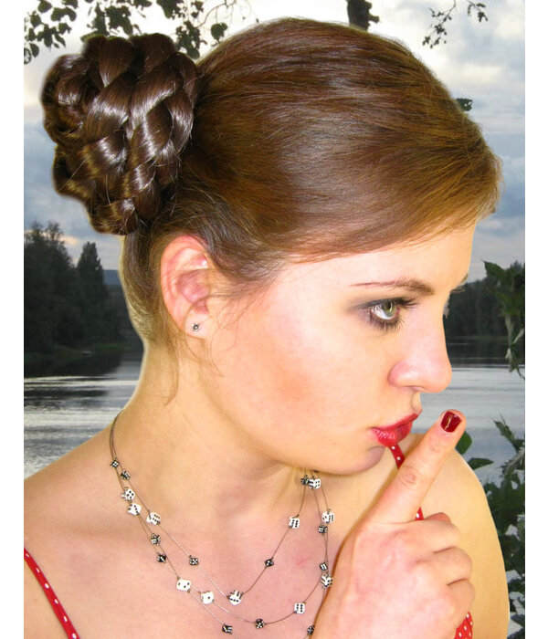 Boho Hair Buns Topknots natural, size M