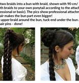 Braided Bun with Braid Down, short variant M