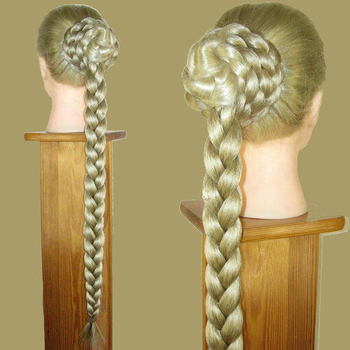 Braided Bun with Braid Down, short M