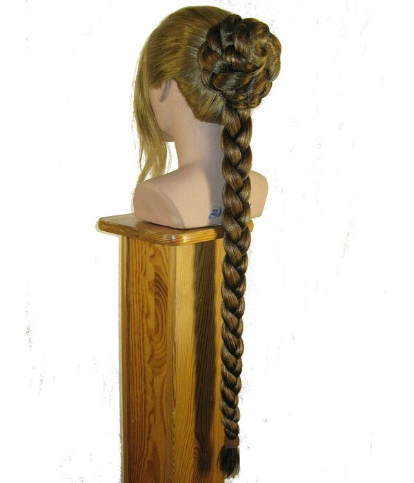 Braided Bun with Braid Down, short variant M