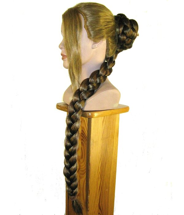 Braided Bun with Braid Down, short variant M