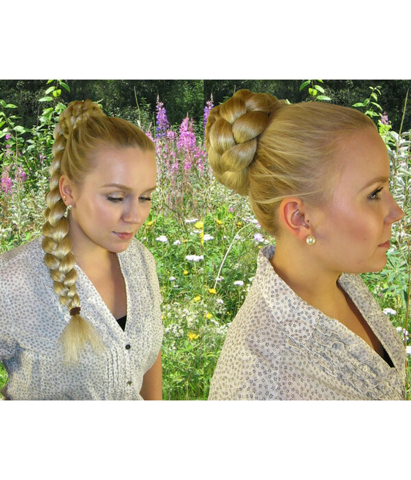 Braided Bun with Braid Down, short variant M