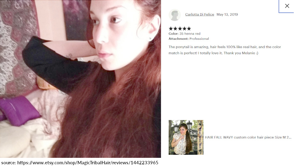 	 carolotta review 5 stars wavy hair falls m redhead hairpiece natural hair extension