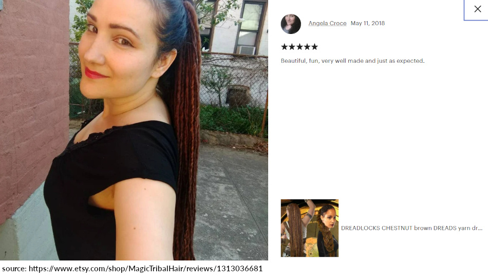 Natural brown dreadlocks as lightweight yarn dread falls
