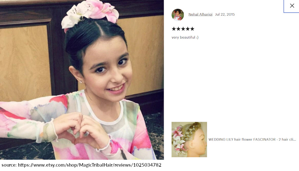 nehal review 5 stars lily hair flowers wedding flower girl hair jewelry