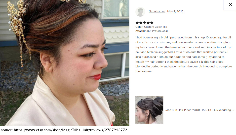 natasha review 5 stars natural rose hair bun layered wedding chignon updo