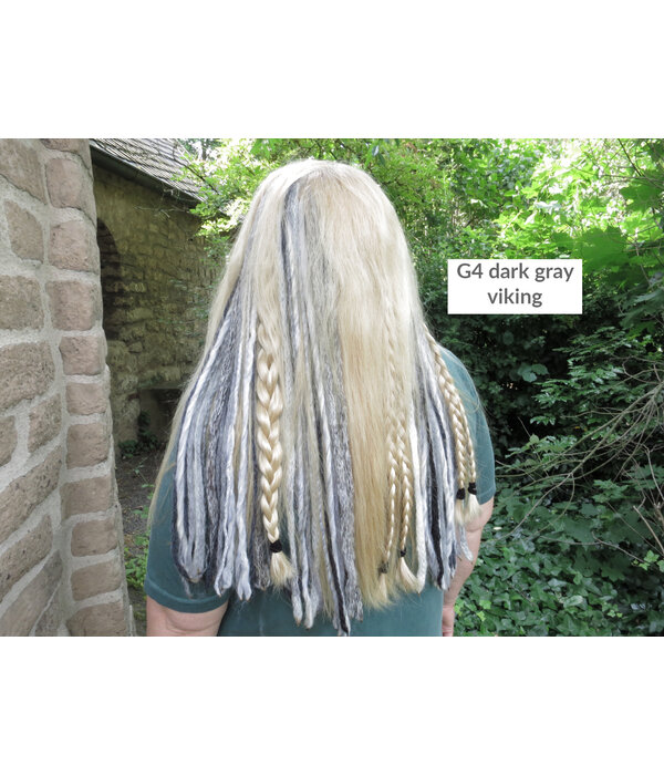 Clip-in Dread Falls GRAY, 3 Clip-ins, 22.5 IN long