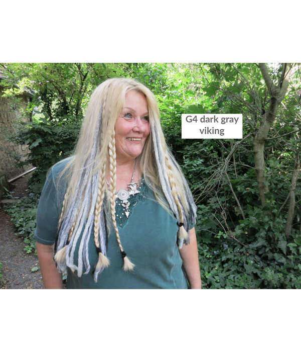 Clip-in Dread Falls GRAY, 3 Clip-ins, 22.5 IN long