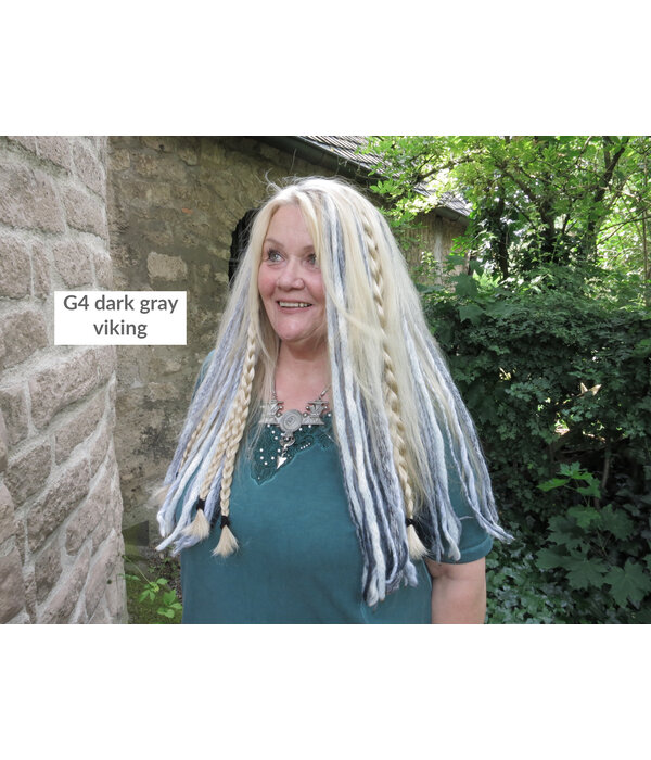 Clip-in Dread Falls GRAY, 3 Clip-ins, 22.5 IN long