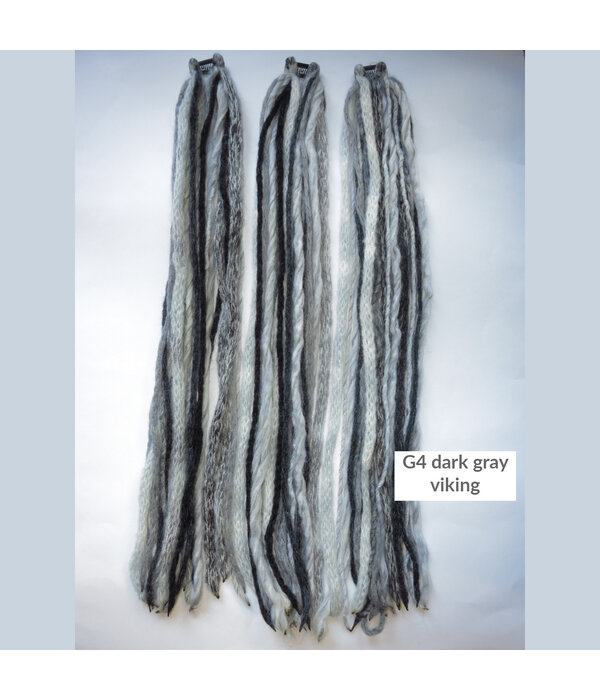 Clip-in Dread Falls GRAY, 3 Clip-ins, 22.5 IN long