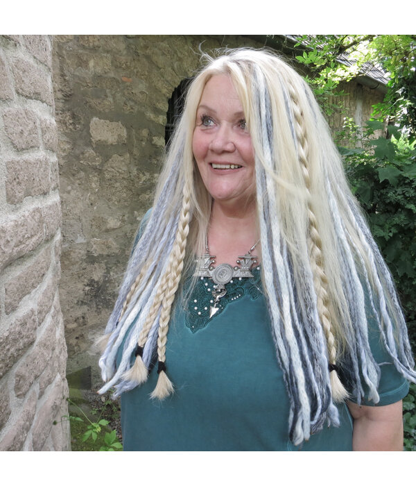 Clip-in Dread Falls GRAY, 3 Clip-ins, 22.5 IN long