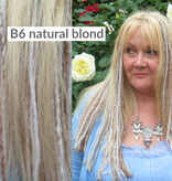 Blond Clip-In Dreadlocks, 3 Clip-ins, 21 IN long